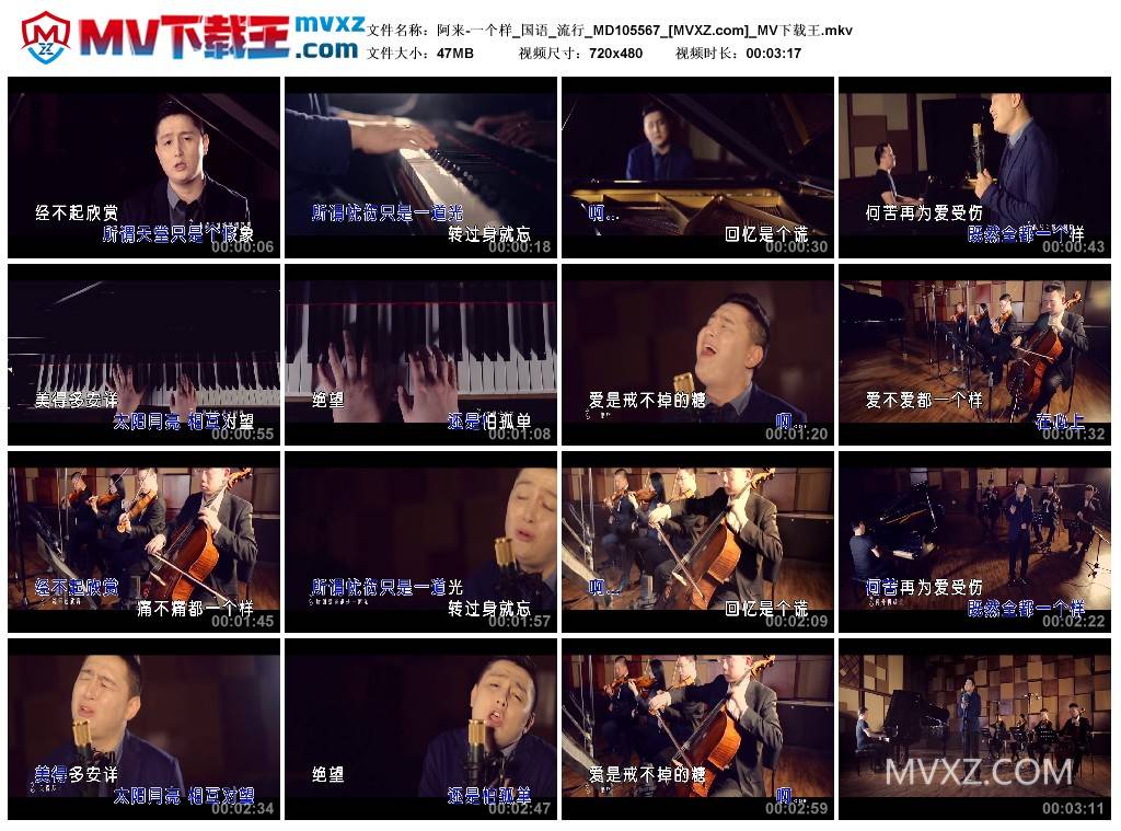 阿来-一个样_国语_流行_MD105567